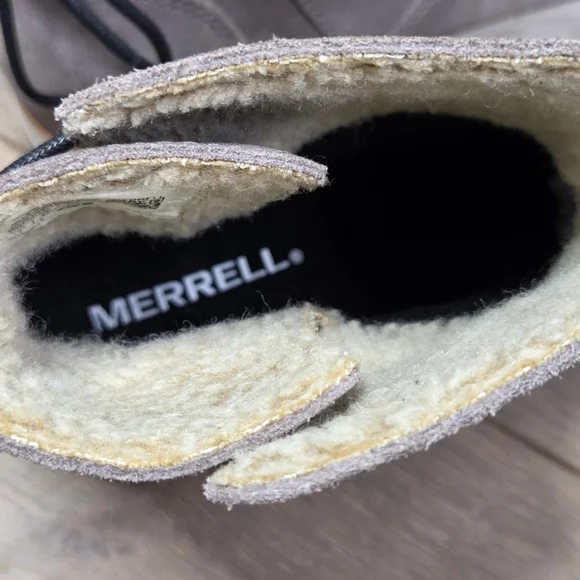 Merrell Juno Bluff Polar Waterproof Gray Suede Boot Womens J001548 - Picture 12 of 15